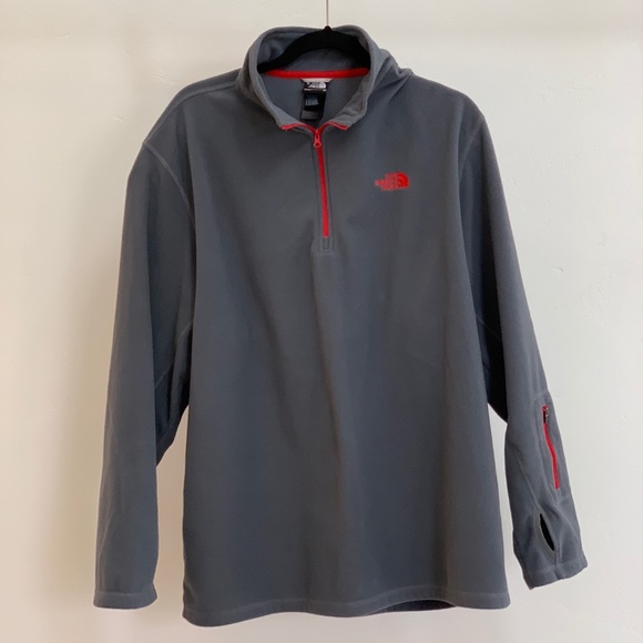 🤩 The North Face Quarter Zip With Red Zipper XL - Picture 3 of 8